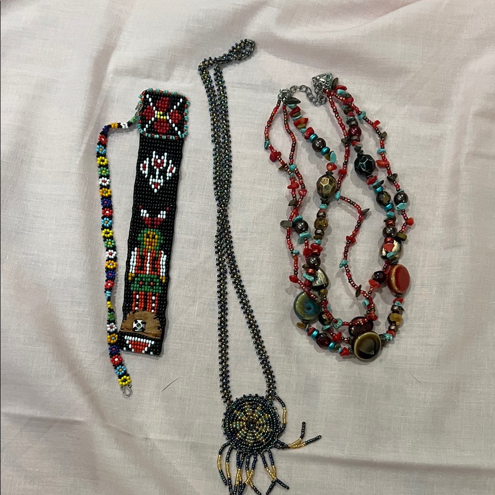Beaded vintage jewelry.